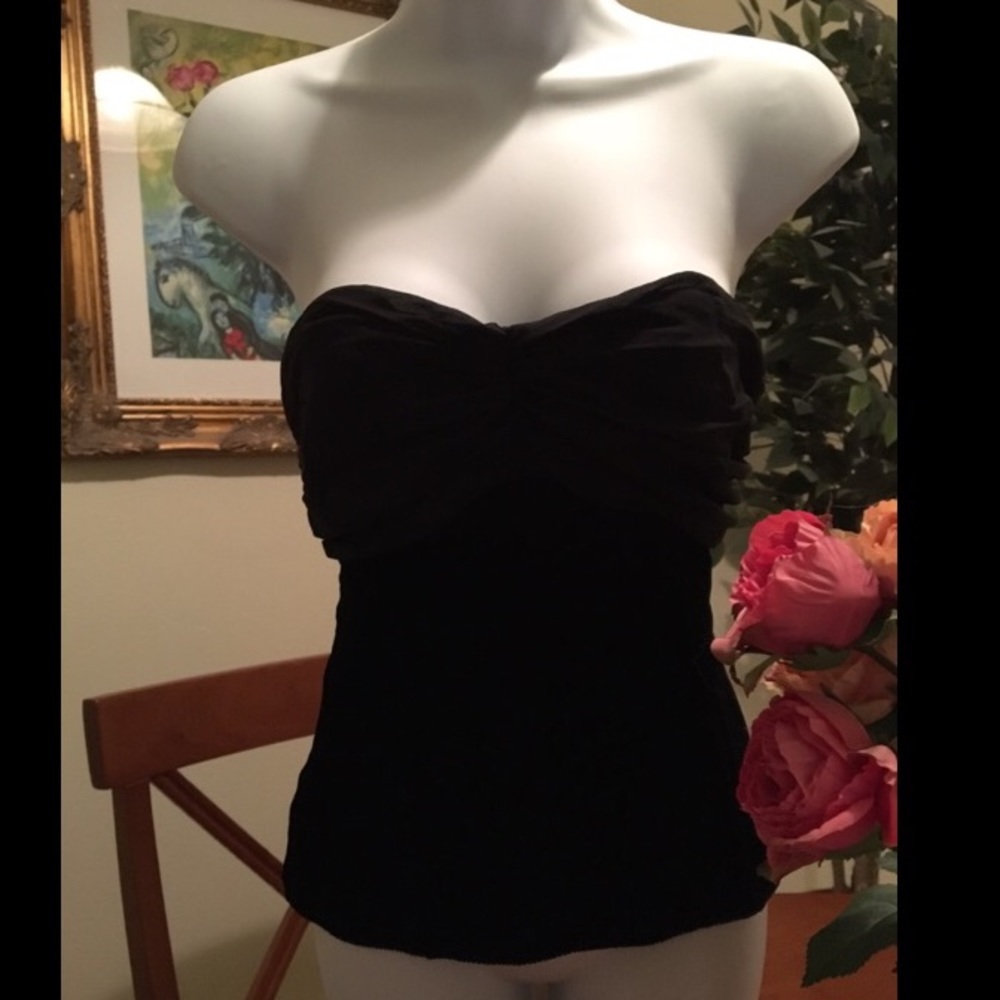 The Limited Black Velvet Corset Top